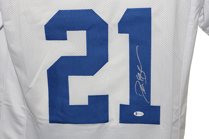 Deion Sanders Autographed Pro Style Custom White Football Jersey (BAS)