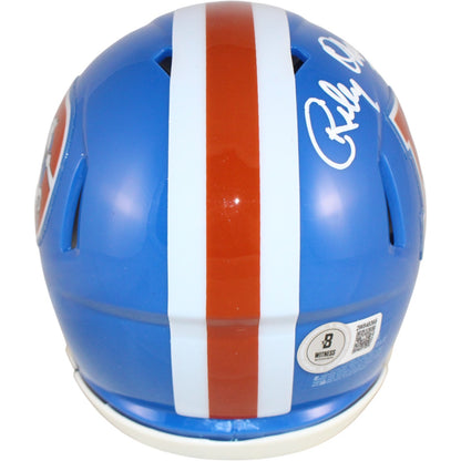 Riley Odoms Signed Denver Broncos Throwback Mini Helmet ROF 24