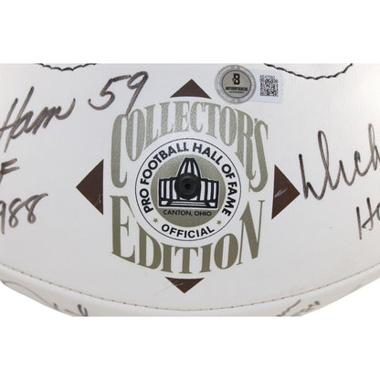 Butkus, Dorsett & More Multi-Signed NFL Hall of Fame Logo Football