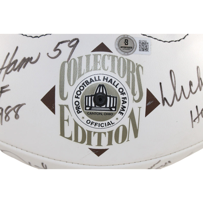 Butkus, Dorsett & More Multi-Signed NFL Hall of Fame Logo Football