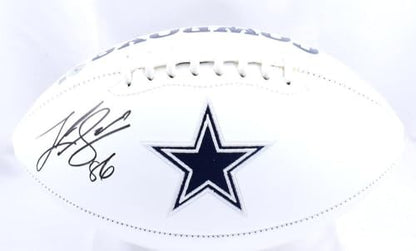 Luke Schoonmaker Signed Dallas Cowboys Logo Football