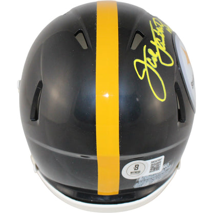 Jack Lambert Autographed Pittsburgh Steelers Throwback Mini Helmet HOF