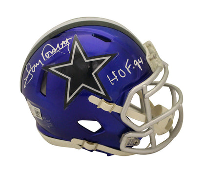 Tony Dorsett Dallas Cowboys Autographed Riddell Flash Mini Helmet (Beckett)