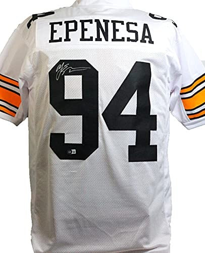 AJ Epenesa Autographed Iowa Hawkeyes Custom White Jersey