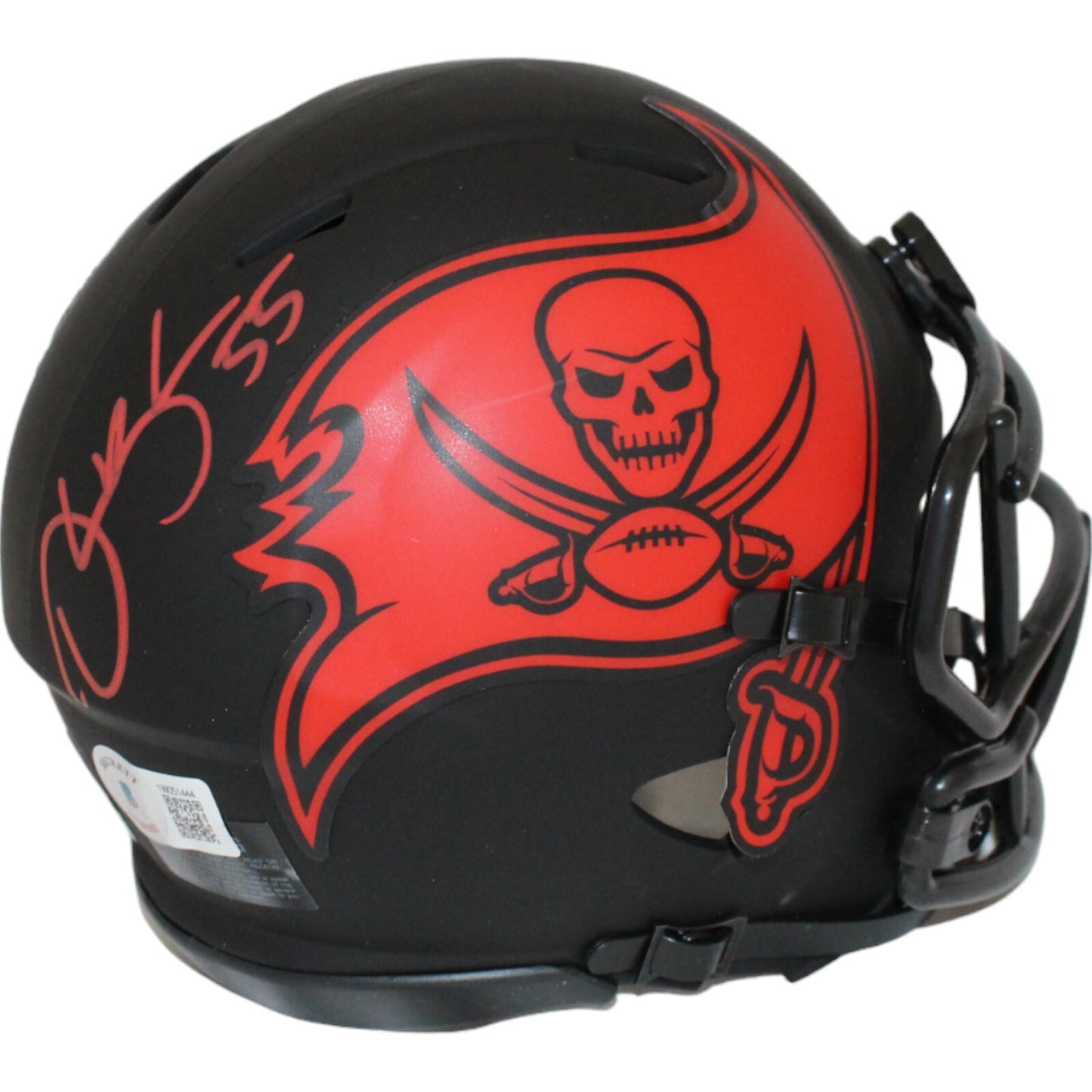 Derrick Brooks Tampa Bay Buccaneers Signed Eclipse Mini Helmet