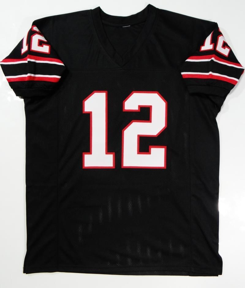 Jim Kelly Autographed Custom Black Football Jersey