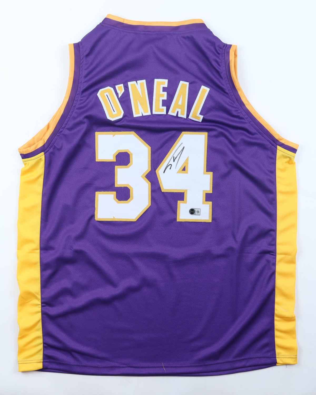 Shaquille O'Neal Signed Los Angeles Lakers Gold Custom Jersey