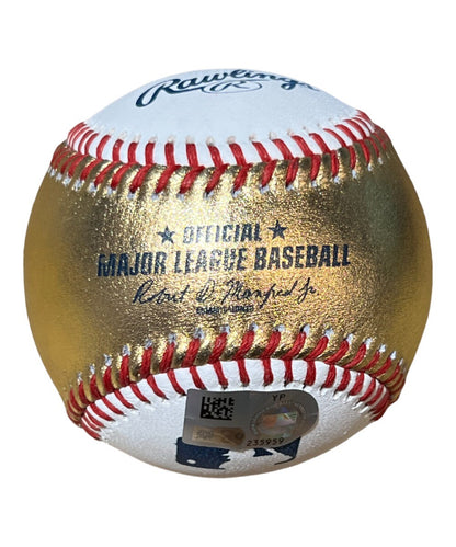 Max Scherzer Autographed New York Mets Gold & White Baseball