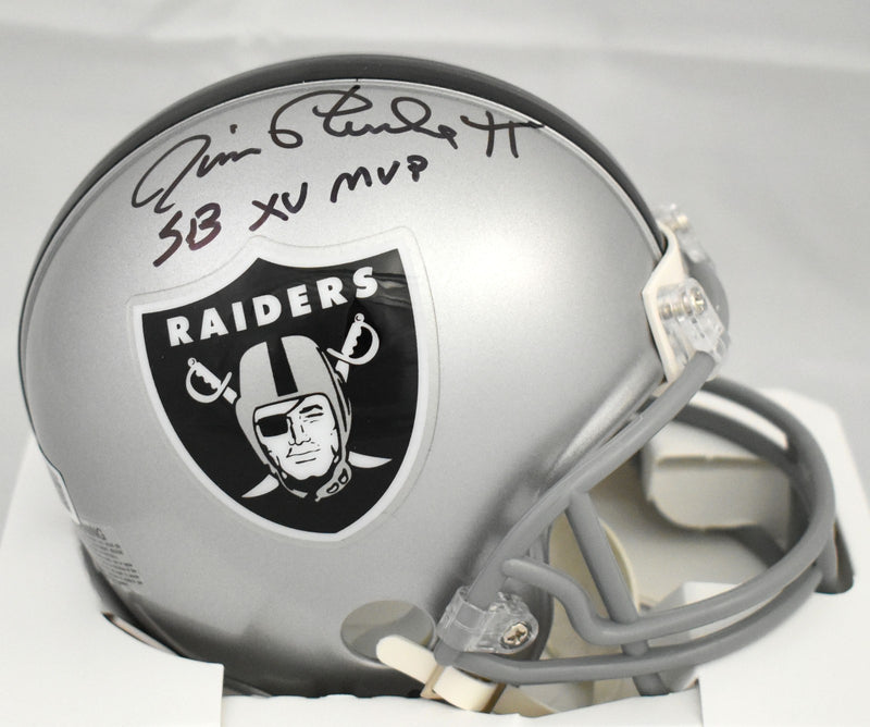Jim Plunkett Signed Las Vegas Raiders Mini Helmet with SB MVP Inscription