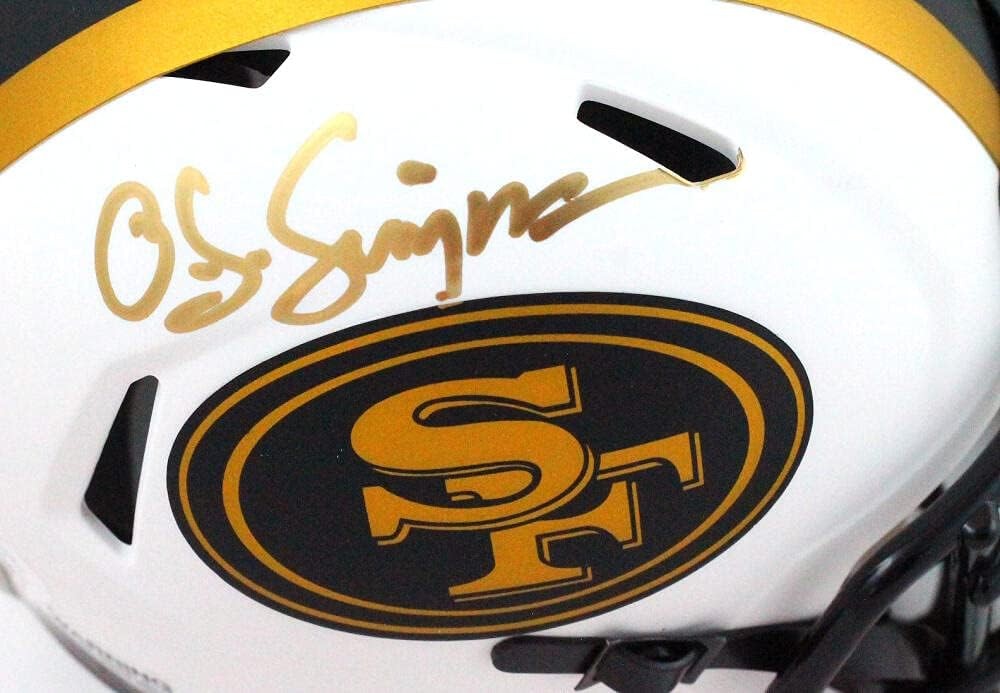 OJ Simpson Signed San Francisco 49ers Lunar Speed Mini Helmet