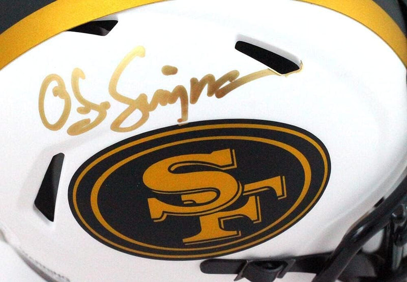 OJ Simpson Signed San Francisco 49ers Lunar Speed Mini Helmet