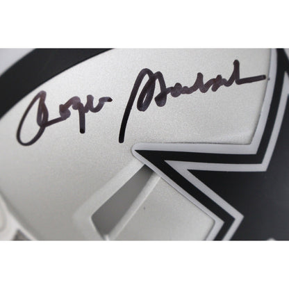 Roger Staubach Autographed Dallas Cowboys Rave Mini Helmet (BAS Witnessed)