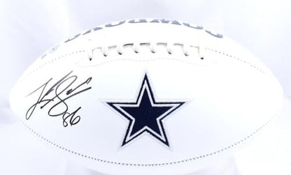 Luke Schoonmaker Signed Dallas Cowboys Logo Football