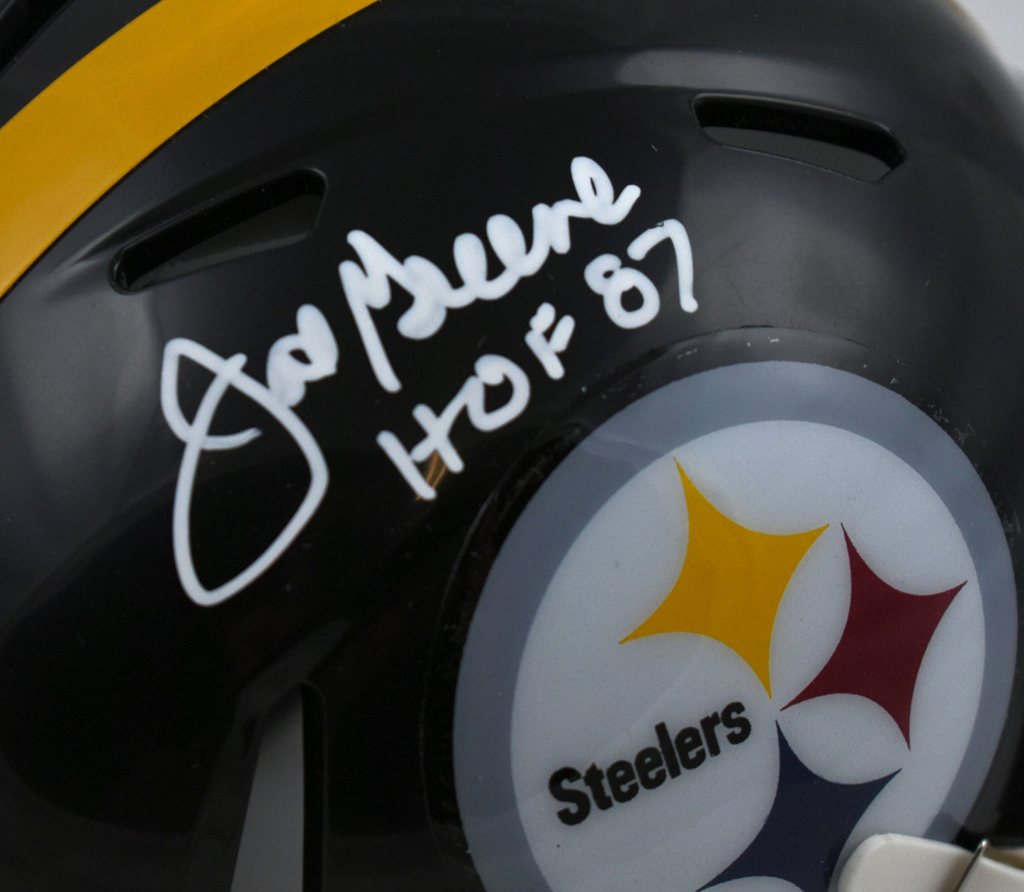 Joe Greene Autographed Pittsburgh Steelers White Speed Mini Helmet