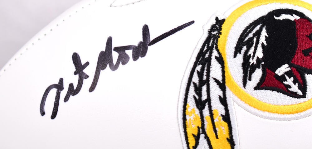 Art Monk Signed Washington Logo Football - Black