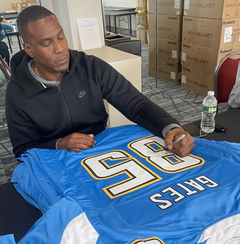 Antonio Gates Autographed San Diego Chargers Custom Jersey (Beckett BAS)
