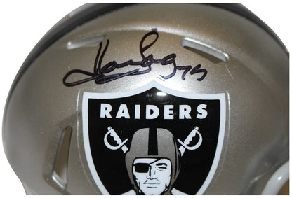 Howie Long Autographed Raiders Flash Alternate Mini Helmet Beckett COA