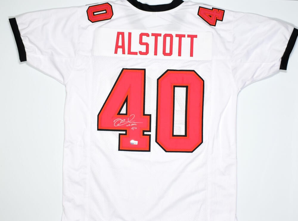 Mike Alstott Signed Tampa Bay Buccaneers Custom White Jersey