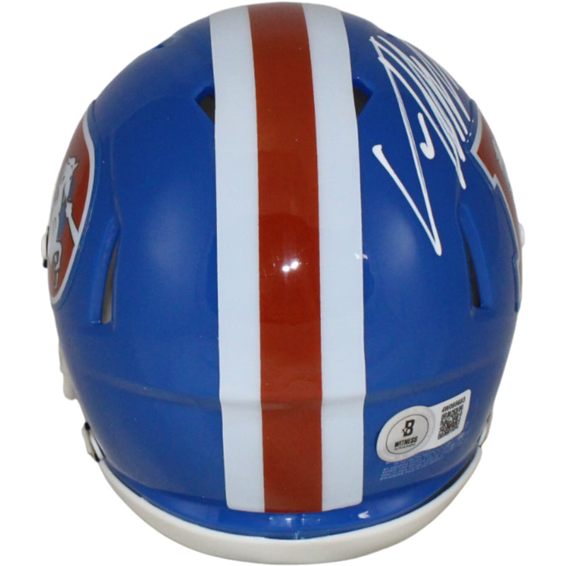 Von Miller Denver Broncos Autographed Throwback Mini Helmet (Beckett COA)