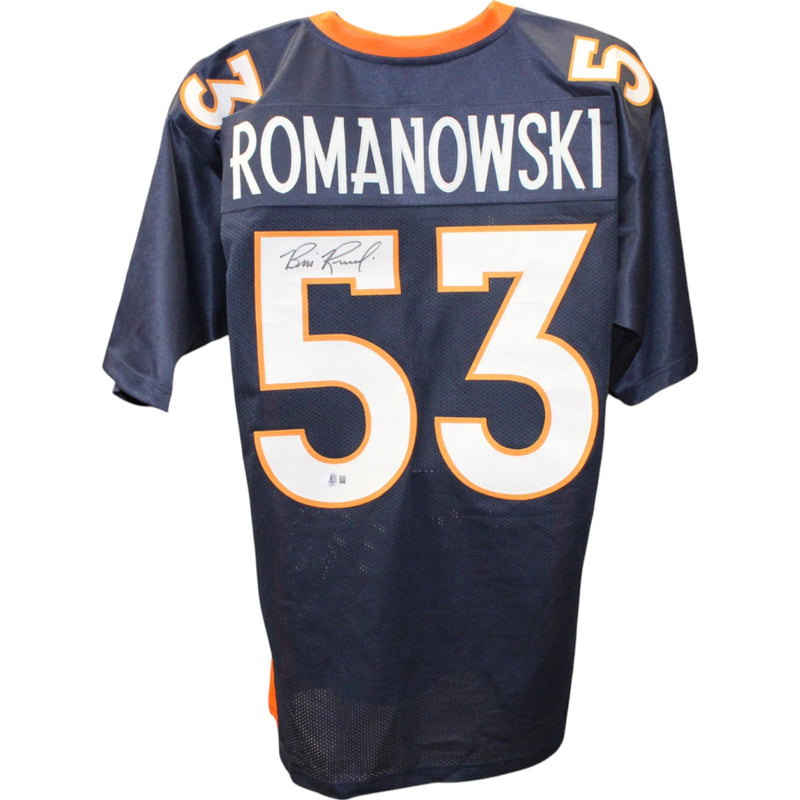 Bill Romanowski Autographed Blue Pro Style Football Jersey (BAS)