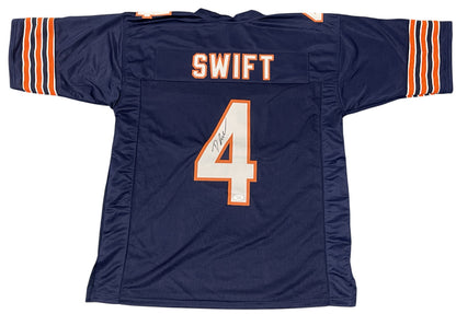 D'Andre Swift Chicago Bears Signed Custom Jersey JSA Witnessed