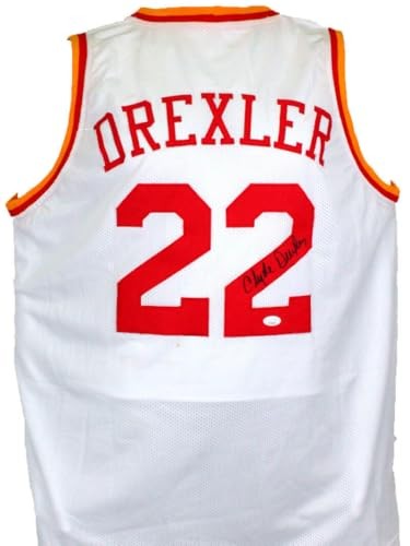 Clyde Drexler Autographed White Custom Jersey
