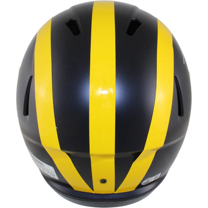 Ty Law Signed Michigan Wolverines Full Size Replica Helmet (Beckett COA)