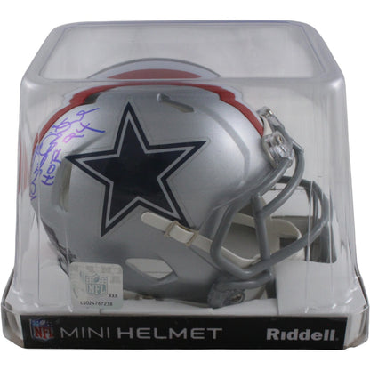 Randy White Dallas Cowboys Signed 1976 Throwback Mini Helmet (HOF)