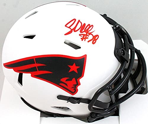 Corey Dillon Autographed New England Patriots Lunar Mini Helmet