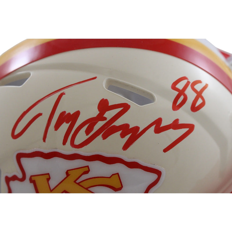 Tony Gonzalez Signed Kansas City Chiefs Retro Mini Helmet