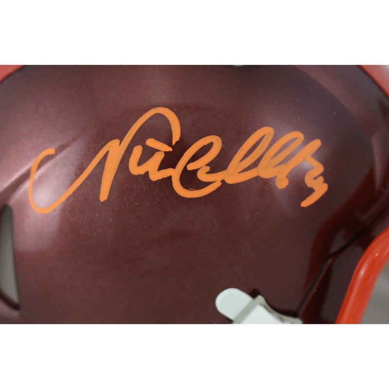 Nick Chubb Cleveland Browns Flash Speed Mini Helmet Beckett COA