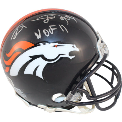 Shannon Sharpe Autographed Denver Broncos Throwback VSR4 Mini Helmet