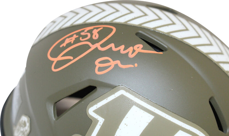 Joseph Ossai Signed Cincinnati Bengals Salute to Service Mini Helmet