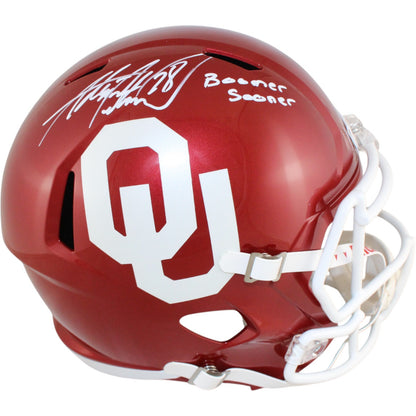 Adrian Peterson Signed Oklahoma Sooners Full Size Helmet Boomer Sooner