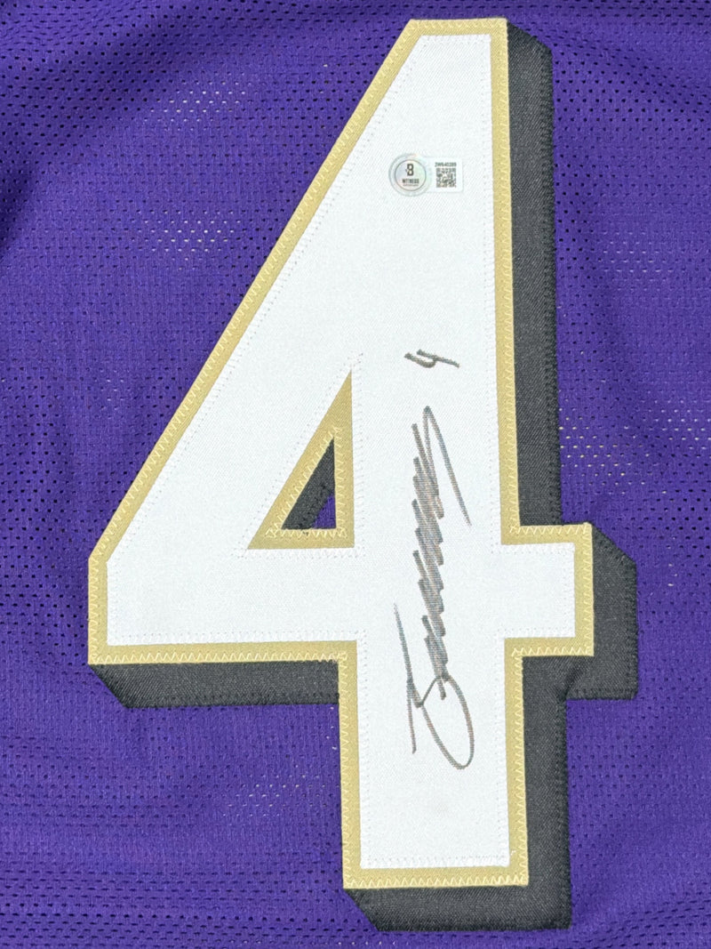 Zay Flowers Autographed Baltimore Ravens Custom Jersey