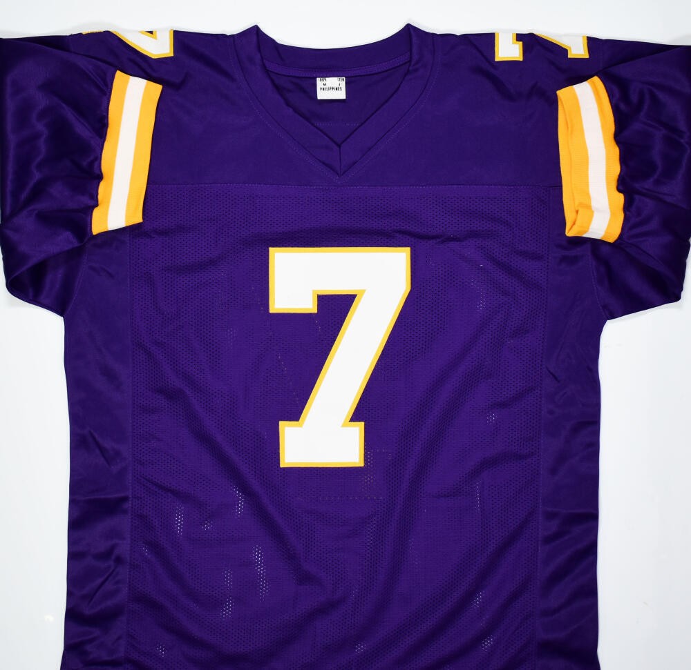 Randall Cunningham Signed Minnesota Vikings Custom Purple Jersey