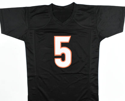 Tee Higgins Autographed Cincinnati Bengals Black Custom Jersey
