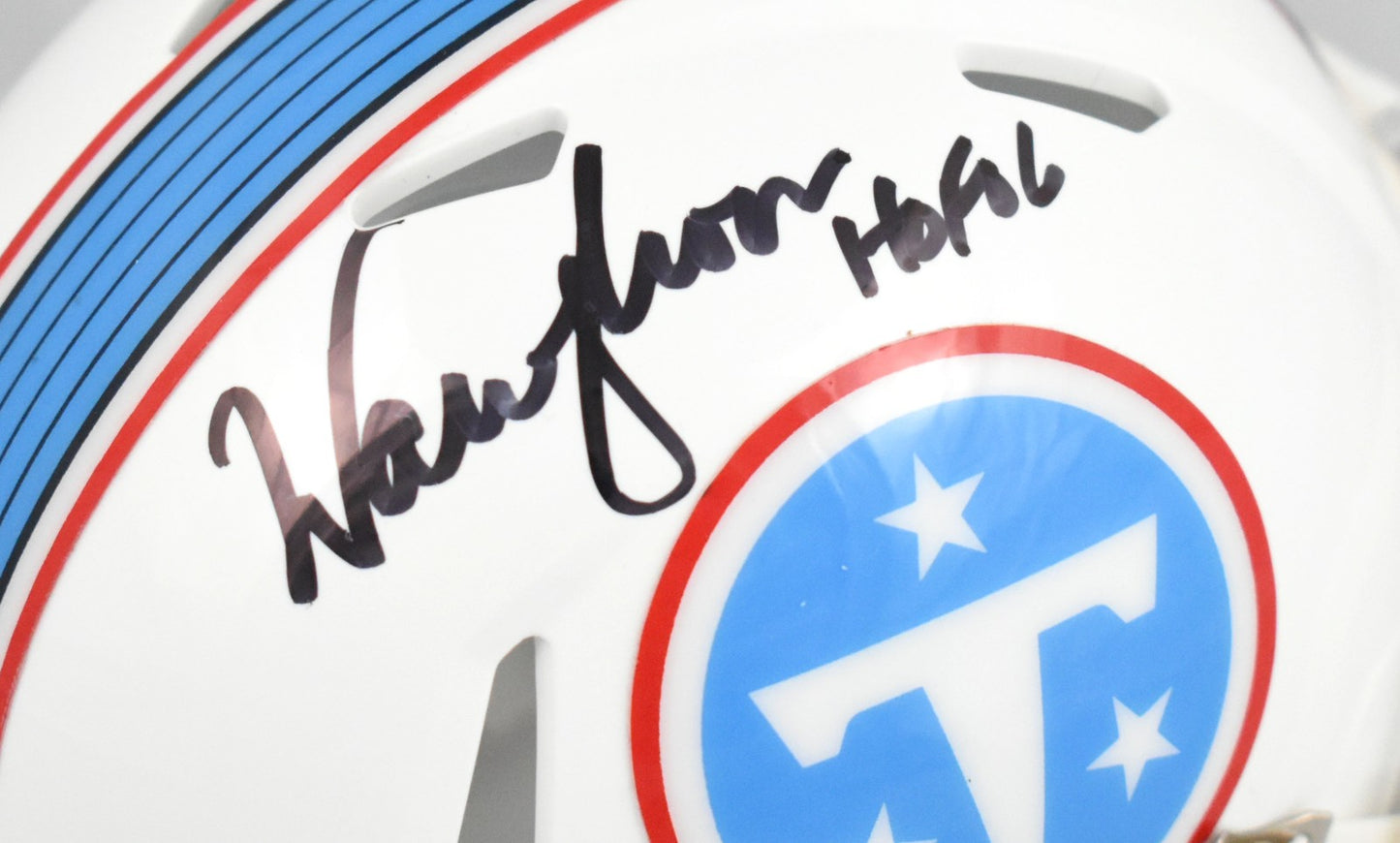 Warren Moon Signed Tennessee Titans 2026 Speed Mini Helmet (HOF Inscription)