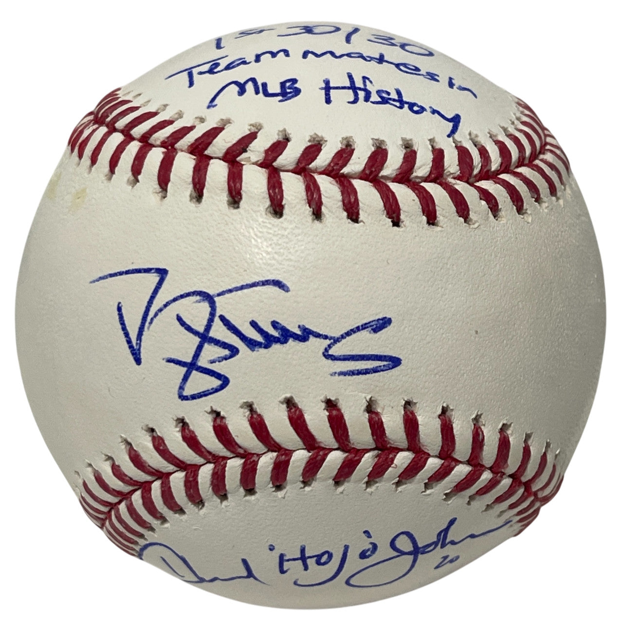 Darryl Strawberry & Howard Johnson Signed New York Mets ROMLB Baseball JSA