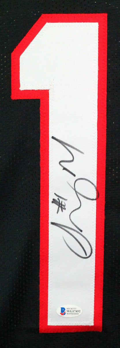 Sony Michel Autographed Georgia Bulldogs Black Custom Jersey