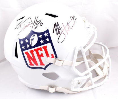 TJ Watt and Michael Strahan Autographed NFL Full Size Speed Helmet