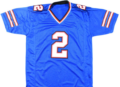 Tyler Bass Autographed Buffalo Bills Custom Blue Jersey