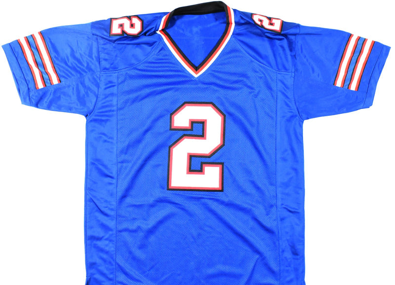 Tyler Bass Autographed Buffalo Bills Custom Blue Jersey