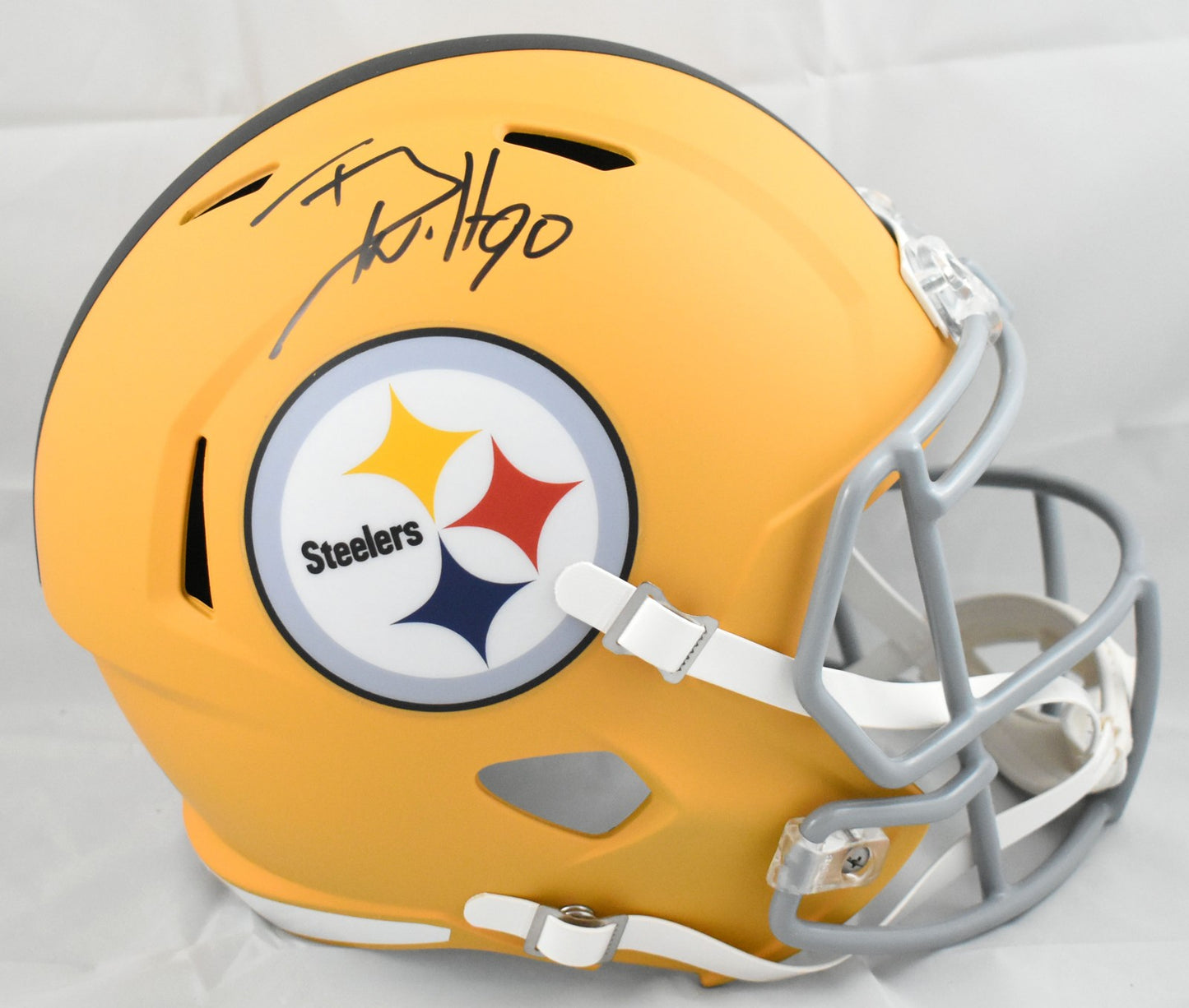 T.J. Watt Signed Pittsburgh Steelers Full Size Alternate 2025 Helmet