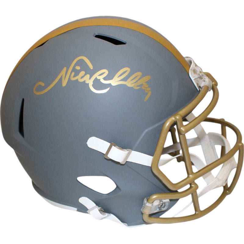 Nick Chubb Signed Cleveland Browns Full Size Slate Replica Football Helmet
