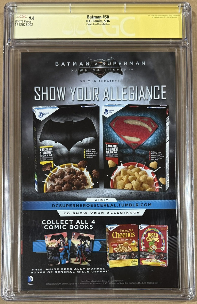 Ben Affleck Signed Batman #50 NYCC Foil Variant Comic CGC 9.6