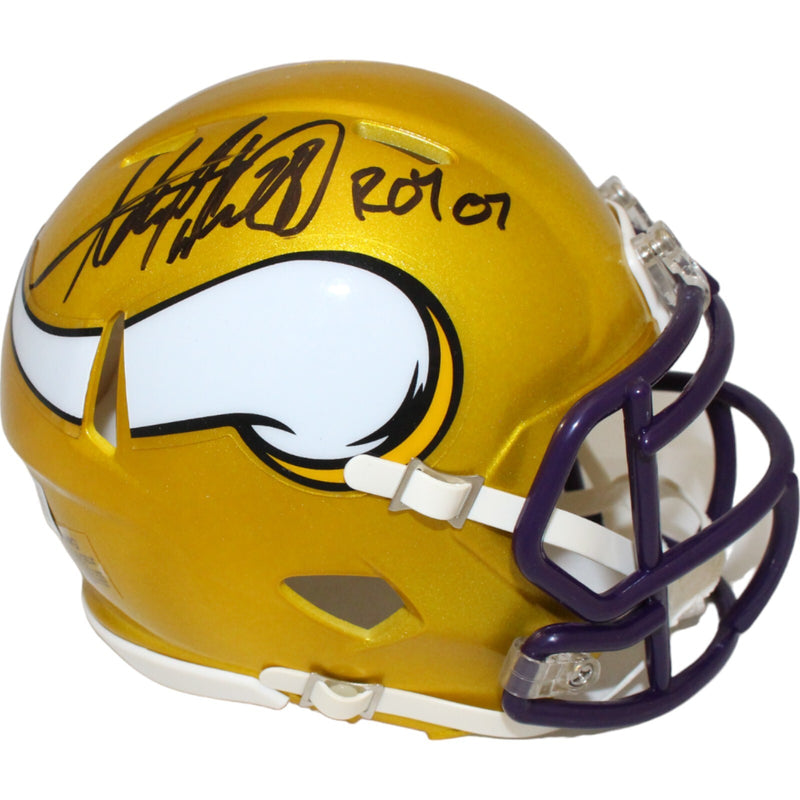 Adrian Peterson Signed Minnesota Vikings Flash Mini Helmet (ROY 07)