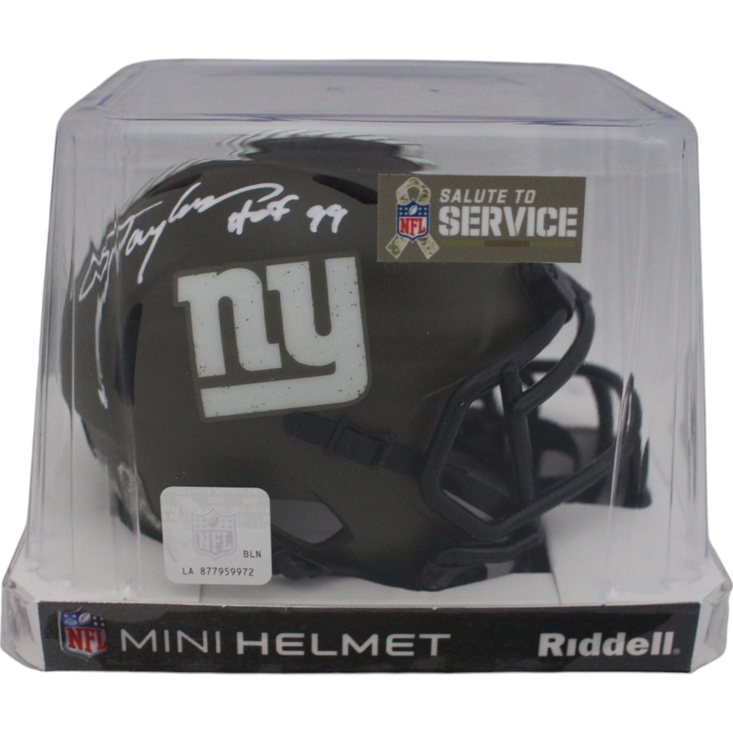 Lawrence Taylor Signed New York Giants 2022 Salute to Service Mini Helmet