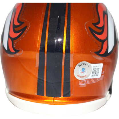Terrell Davis Signed Denver Broncos Flash Mini Helmet (HOF Inscription)