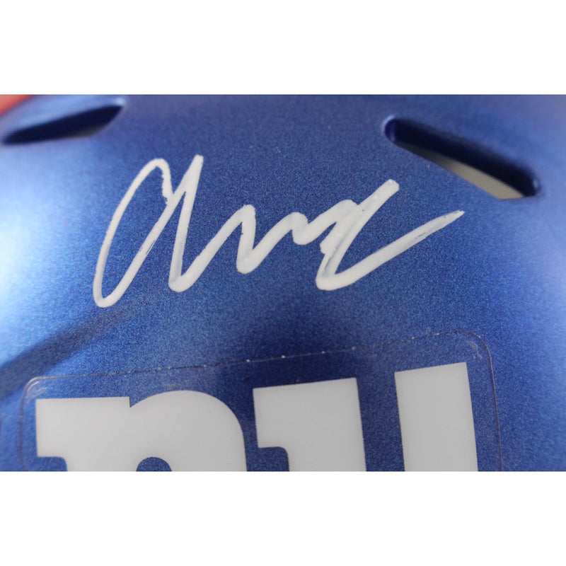 Abdul Carter Signed New York Giants Mini Helmet Beckett BAS
